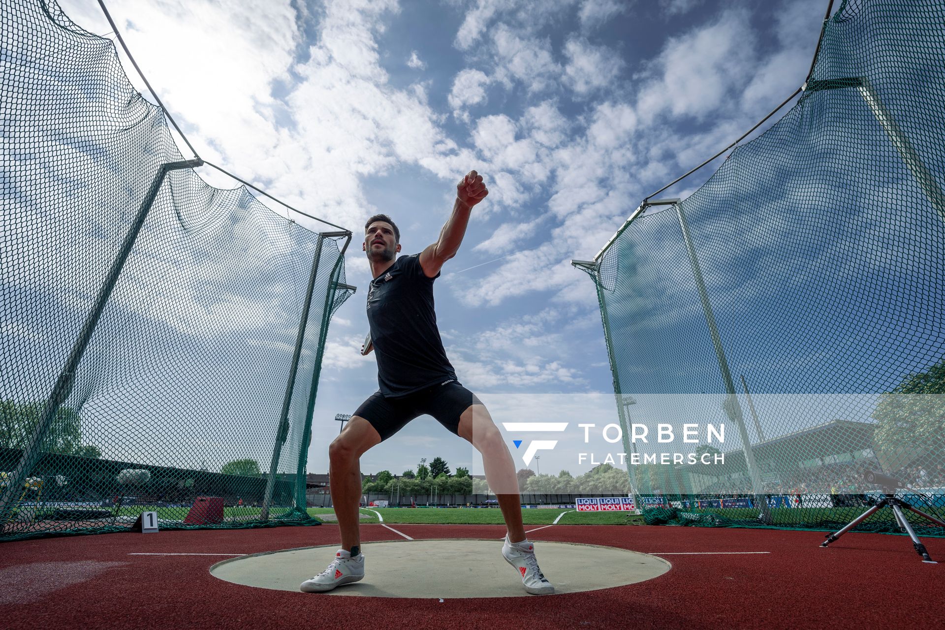 Tim Nowak (SSV Ulm 1846) beim Diskuswerfen am 08.05.2022 beim Stadtwerke Ratingen Mehrkampf-Meeting 2022 in Ratingen